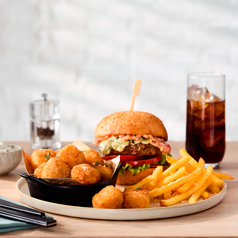 Smoky Blue Cheese Bacon Burger