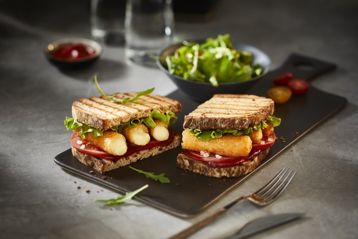Sandwich With Delicately Melting Cheese Core