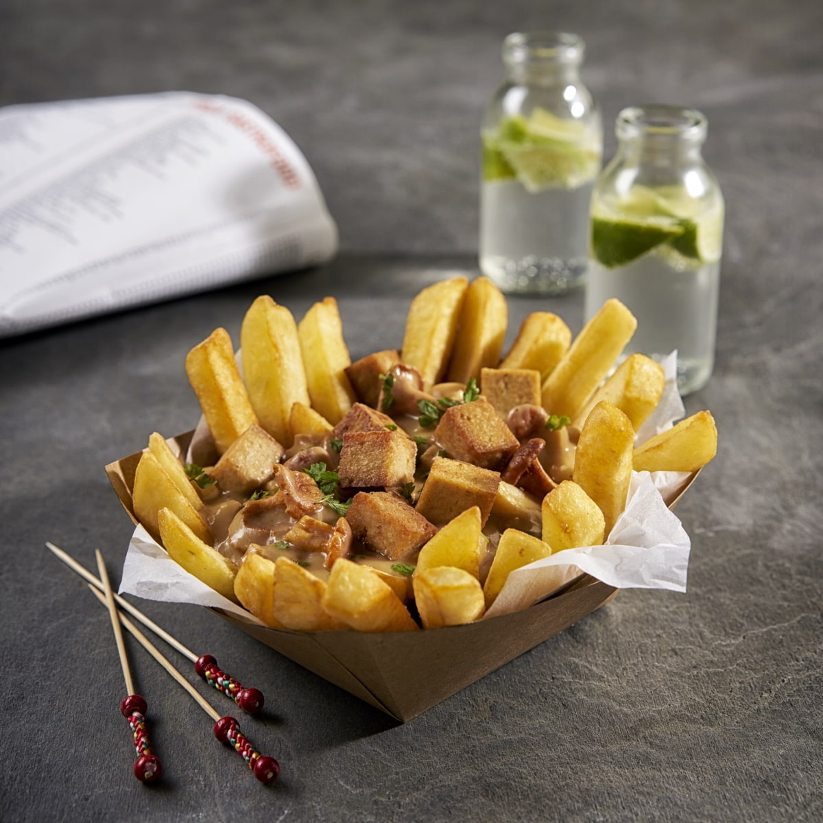 Loaded Tofu French Fries