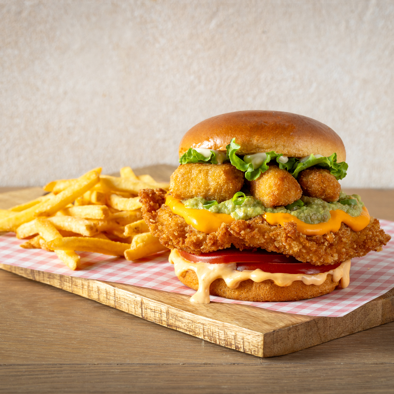 Golden Corn Chicken Burger